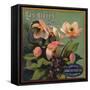 Las Flores Brand - California - Citrus Crate Label-Lantern Press-Framed Stretched Canvas