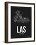 LAS Las Vegas Airport Black-NaxArt-Framed Art Print