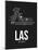 LAS Las Vegas Airport Black-NaxArt-Mounted Art Print