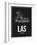 LAS Las Vegas Airport Black-NaxArt-Framed Art Print