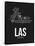 LAS Las Vegas Airport Black-NaxArt-Framed Stretched Canvas