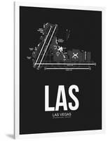 LAS Las Vegas Airport Black-NaxArt-Framed Art Print