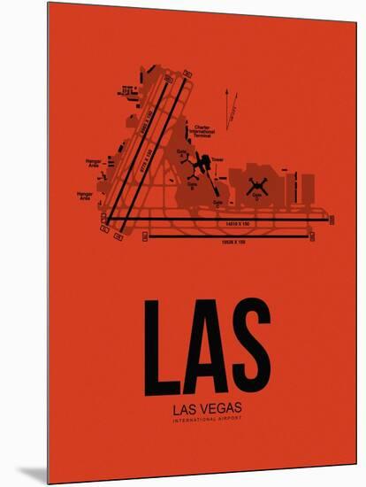 LAS Las Vegas Airport Orange-NaxArt-Mounted Art Print