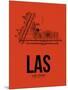 LAS Las Vegas Airport Orange-NaxArt-Mounted Art Print