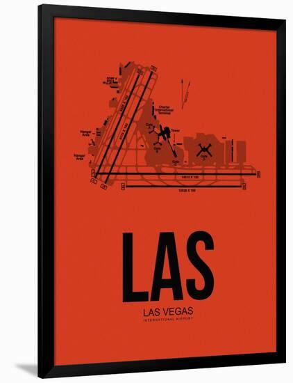 LAS Las Vegas Airport Orange-NaxArt-Framed Art Print