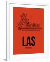 LAS Las Vegas Airport Orange-NaxArt-Framed Art Print