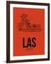 LAS Las Vegas Airport Orange-NaxArt-Framed Art Print