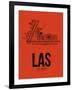 LAS Las Vegas Airport Orange-NaxArt-Framed Art Print