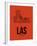 LAS Las Vegas Airport Orange-NaxArt-Framed Art Print