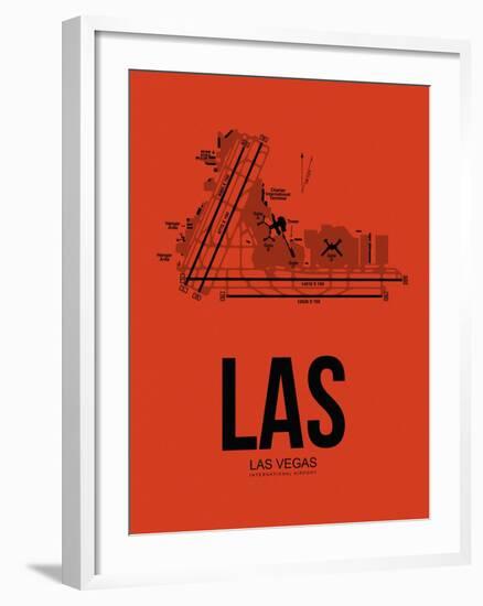 LAS Las Vegas Airport Orange-NaxArt-Framed Art Print