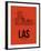 LAS Las Vegas Airport Orange-NaxArt-Framed Art Print