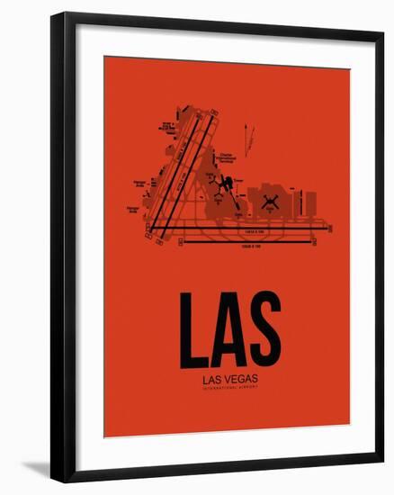 LAS Las Vegas Airport Orange-NaxArt-Framed Art Print