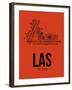 LAS Las Vegas Airport Orange-NaxArt-Framed Art Print