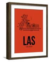 LAS Las Vegas Airport Orange-NaxArt-Framed Art Print