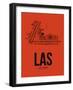 LAS Las Vegas Airport Orange-NaxArt-Framed Art Print