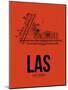 LAS Las Vegas Airport Orange-NaxArt-Mounted Art Print