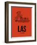 LAS Las Vegas Airport Orange-NaxArt-Framed Art Print