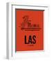 LAS Las Vegas Airport Orange-NaxArt-Framed Art Print