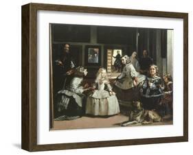 Las Meninas (Family of King Philip IV of Spain), 1656 (Detail)-Diego Velazquez-Framed Giclee Print