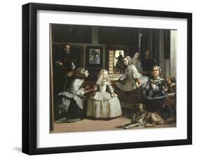 Las Meninas (Family of King Philip IV of Spain), 1656 (Detail)-Diego Velazquez-Framed Giclee Print