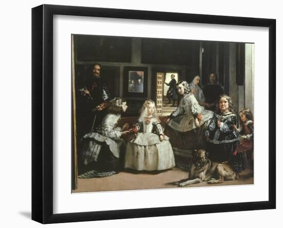 Las Meninas (Family of King Philip IV of Spain), 1656 (Detail)-Diego Velazquez-Framed Giclee Print