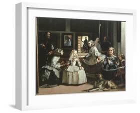 Las Meninas (Family of King Philip IV of Spain), 1656 (Detail)-Diego Velazquez-Framed Giclee Print