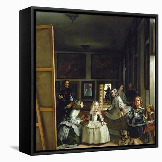 Las Meninas or the Family of Philip IV, circa 1656-Diego Velazquez-Framed Stretched Canvas