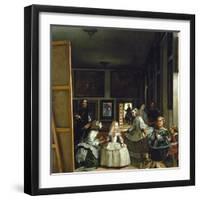 Las Meninas or the Family of Philip IV, circa 1656-Diego Velazquez-Framed Premium Giclee Print