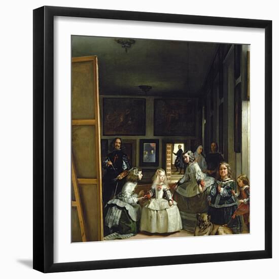 Las Meninas or the Family of Philip IV, circa 1656-Diego Velazquez-Framed Premium Giclee Print