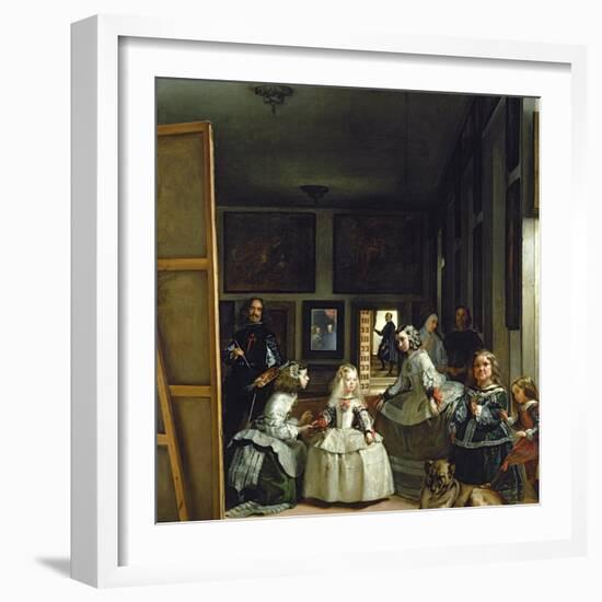 Las Meninas or the Family of Philip IV, circa 1656-Diego Velazquez-Framed Giclee Print