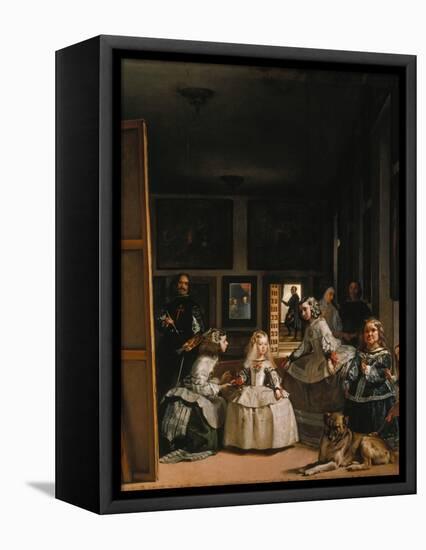 Las Meninas (The Courtladies)-Diego Velazquez-Framed Stretched Canvas