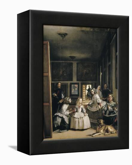 Las Meninas (The Maids of Honour or the Family of Philip IV)-Diego Velazquez-Framed Stretched Canvas