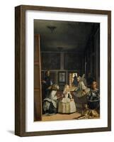 Las Meninas (With Velazquez' Self-Portrait) or the Family of Philip IV, 1656-Diego Velazquez-Framed Premium Giclee Print