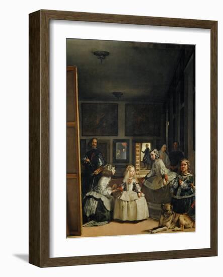 Las Meninas (With Velazquez' Self-Portrait) or the Family of Philip IV, 1656-Diego Velazquez-Framed Premium Giclee Print