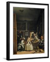 Las Meninas (With Velazquez' Self-Portrait) or the Family of Philip IV, 1656-Diego Velazquez-Framed Premium Giclee Print