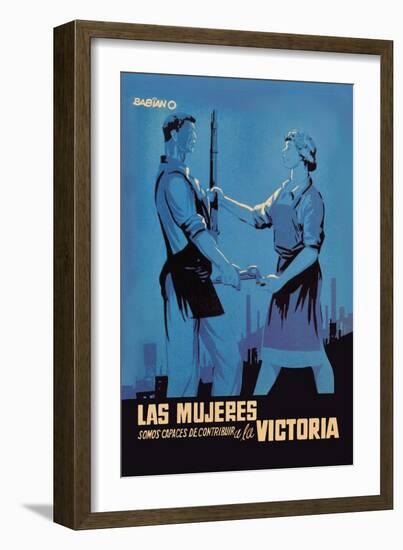 Las Mujeres Somos Capaces de Contribuir a la Victoria-Babiano-Framed Art Print