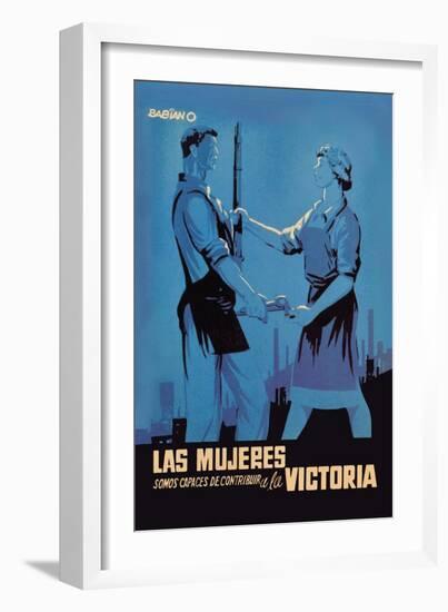 Las Mujeres Somos Capaces de Contribuir a la Victoria-Babiano-Framed Art Print