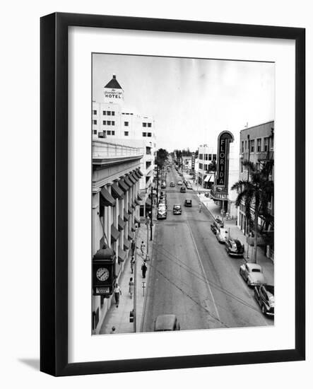 Las Olas Boulevard, Fort Lauderdale, C.1945-null-Framed Photographic Print