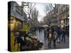 Las Ramblas in the Evening, Barcelona, Catalonia, Spain, Europe-Nick Servian-Stretched Canvas