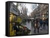 Las Ramblas in the Evening, Barcelona, Catalonia, Spain, Europe-Nick Servian-Framed Stretched Canvas