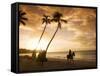 Las Terrenas at Sunset, Samana Peninsula, Dominican Republic, West Indies, Caribbean-Angelo Cavalli-Framed Stretched Canvas