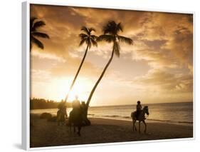 Las Terrenas at Sunset, Samana Peninsula, Dominican Republic, West Indies, Caribbean-Angelo Cavalli-Framed Photographic Print