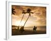 Las Terrenas at Sunset, Samana Peninsula, Dominican Republic, West Indies, Caribbean-Angelo Cavalli-Framed Photographic Print