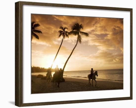 Las Terrenas at Sunset, Samana Peninsula, Dominican Republic, West Indies, Caribbean-Angelo Cavalli-Framed Photographic Print