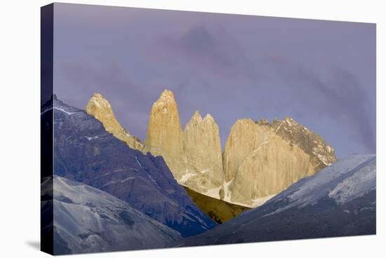 Las Torres before Sunrise. Torres Del Paine NP. Chile-Tom Norring-Stretched Canvas