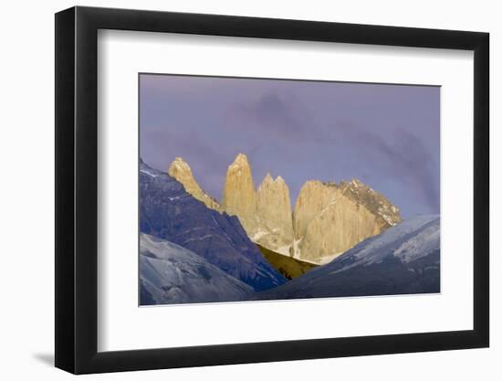 Las Torres before Sunrise. Torres Del Paine NP. Chile-Tom Norring-Framed Photographic Print