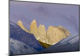 Las Torres before Sunrise. Torres Del Paine NP. Chile-Tom Norring-Mounted Photographic Print