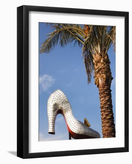 Las Vegas Boulevard, Old Sign for the Silver Slipper Casino, Downtown, Las Vegas, Nevada, Usa-Walter Bibikow-Framed Photographic Print