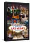 Las Vegas Casinos And Hotels Montage-null-Framed Poster
