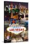 Las Vegas Casinos and Hotels Montage-Lantern Press-Stretched Canvas